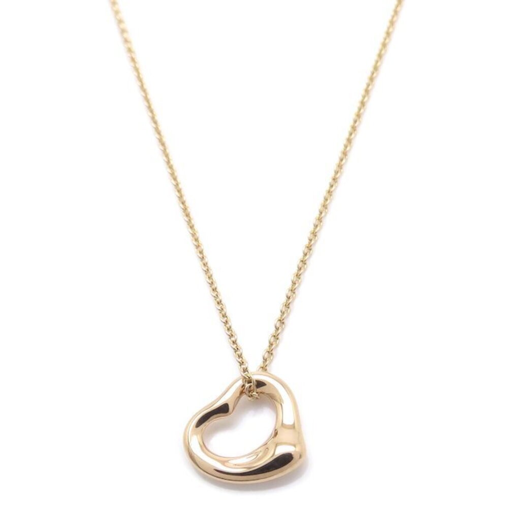 TIFFANY&Co. Open Heart Necklace 18KPG Women's 295958